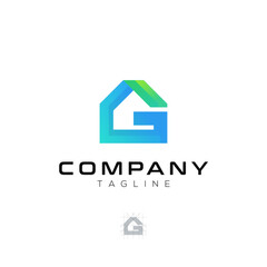 Letter G Home logo design