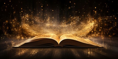 illuminating knowledge: an open book spreads enlightenment, Generative AI
