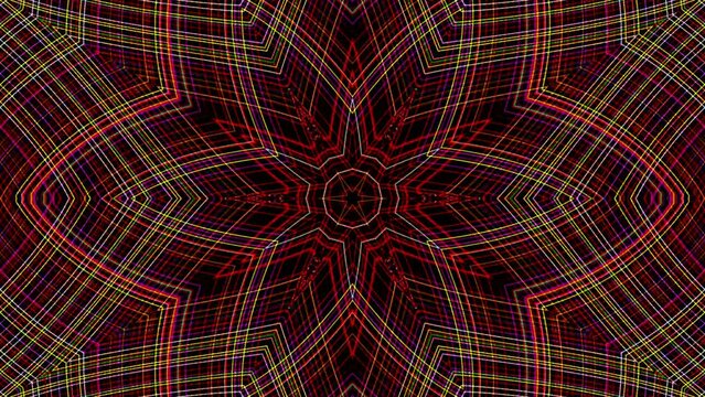 Abstract background moving stripes and flashing with shining light dots. Animation with circles	