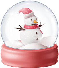 3D Glass Christmas Snow Globe