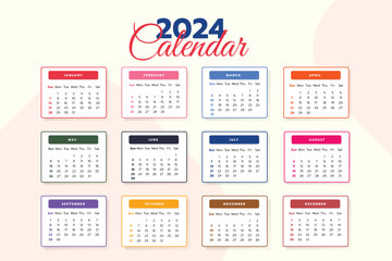 2024 calendar design template