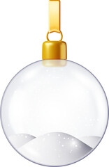 3D Glass Christmas Snow Ball
