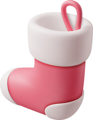 3D Christmas Stocking, Red Sock