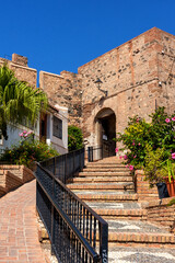 Naklejka premium Acceso castillo de Salobreña, Granada, España