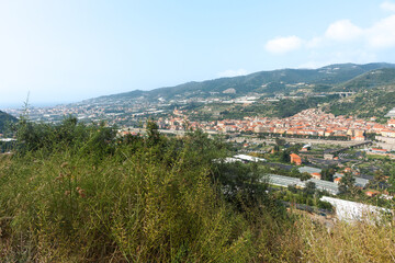 Obraz premium Typical Italian valley village, San Remo.