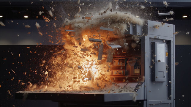 Microwave blast. disaster with Domestic and Household Appliance. Home Innovation
