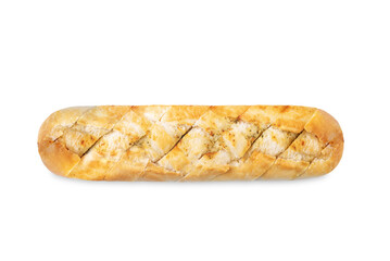 Ciabatta wheat bread on a white isolated background