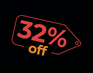 32, 32%, 32% off, 32% de desconto, %, % OFF, % de desconto, Desconto OFF, Promoção, etiqueta de desconto, etiqueta de preço, placa de preco, placa de desconto