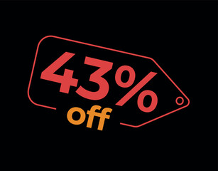 43, 43%, 43% off, 43% de desconto, %, % OFF, % de desconto, Desconto OFF, Promoção, etiqueta de desconto, etiqueta de preço, placa de preco, placa de desconto