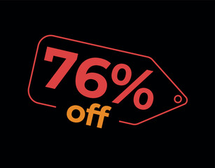 76, 76%, 76% off, 76% de desconto, %, % OFF, % de desconto, Desconto OFF, Promoção, etiqueta de desconto, etiqueta de preço, placa de preco, placa de desconto