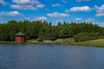 Obraz premium Landscape overlooking the river