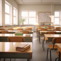 Echoes of Learning: An Empty Classroom Awaits the Bustle of Minds