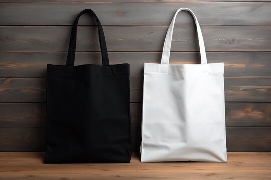 Eco Friendly Black Colour Fashion Canvas Tote Bag Isolated On White  Background Stock Photo - Download Image Now - iStock