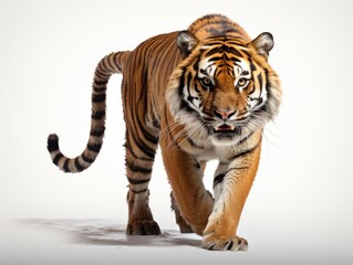 Obraz premium Siberian Tiger. Isolated on white background. 3d illustration.