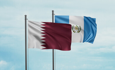 Guatemala and Qatar flag