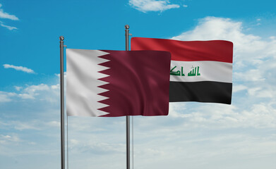 Iraq and Qatar flag