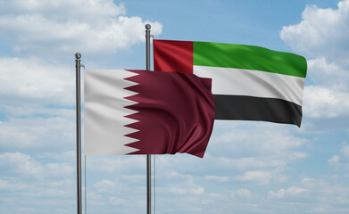 UAE and Qatar flag