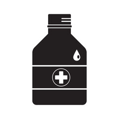medicinal syrup icon logo vector design template