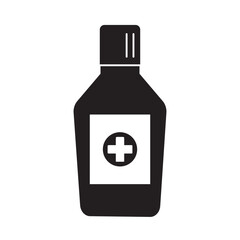 medicinal syrup icon logo vector design template