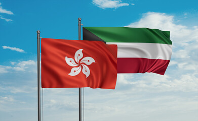 Kuwait and Hong Kong flag