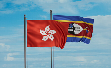 Eswatini and Hong Kong flag