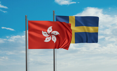Sweden and Hong Kong flag