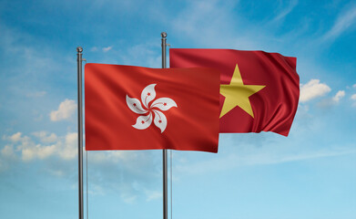 Vietnam and Hong Kong flag