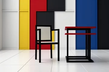 Foto auf Acrylglas De stijl interior with chair and table. © GalleryGlider