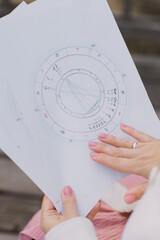 astrologer's hand during work on soul formula