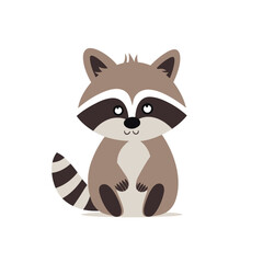 Raccoon Vector Cute Raccoon Cartoon Symbol