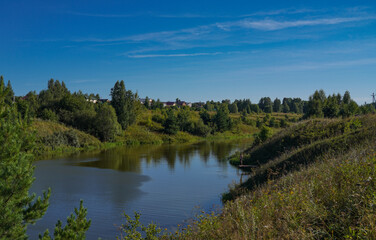 Fototapeta na wymiar landscape overlooking the river