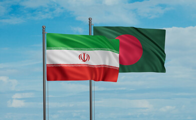 Bangladesh and Iran flag