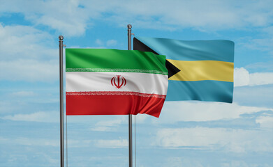 Bahamas and Iran flag