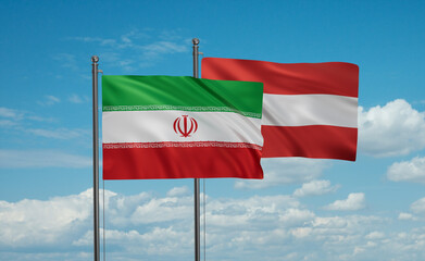 Austria and Iran flag