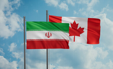 Canada and Iran flag