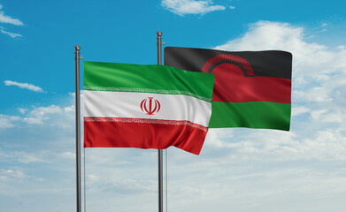 Malawi and Iran flag