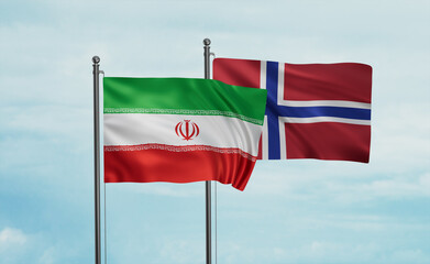 Norway and Iran flag