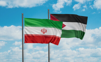 Palestine and Iran flag