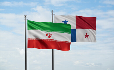 Panama and Iran flag