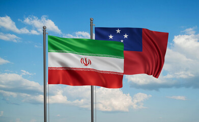 Samoa and Iran flag