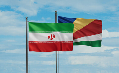 Seychelles and Iran flag
