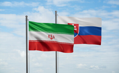 Slovakia and Iran flag