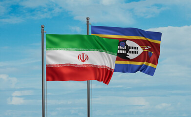 Eswatini and Iran flag