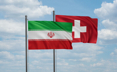 Switzerland and Iran flag