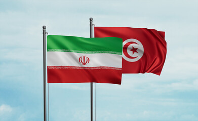 Tunisia and Iran flag