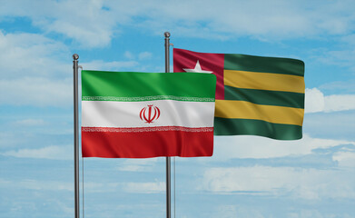 Togo and Iran flag