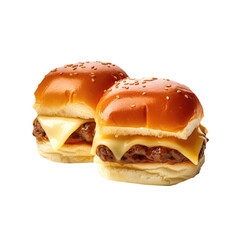 Delicious Sliders Isolated on a Transparent Background