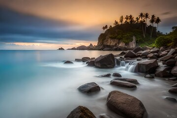 sunset on the beach