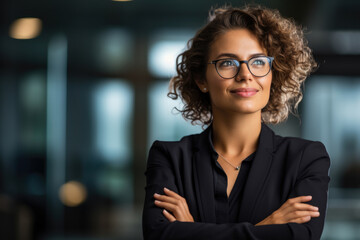 Confident and Successful Woman: A Professional Portrait of a Multitasking, Problem-Solving Executive Strategizing in a Modern Office