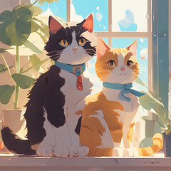 Whimsical Animal Illustration: Playful Depiction of a Cartoon Creature in a Graphic Design
